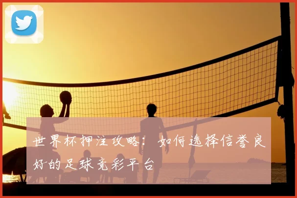 世界杯押注攻略：如何选择信誉良好的足球竞彩平台