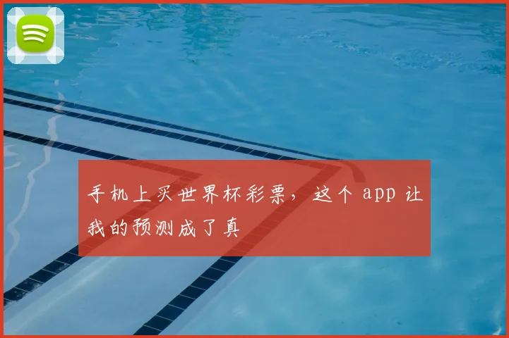 手机上买世界杯彩票,这个 app 让我的预测成了真
